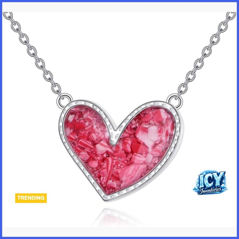 Sterling Silver Heart Pendant Necklace with Rose Quartz Gemstone